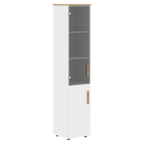 Высокий шкаф с глухой дверью колонна FORTA Белый-Дуб Гамильтон  FHC 40.2 (L/R) (399х404х1965) в Нальчике