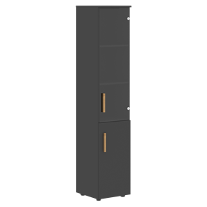 Высокий шкаф с глухой дверью колонна FORTA Черный Графит  FHC 40.2 (L/R) (399х404х1965) в Нальчике