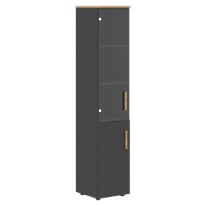 Высокий шкаф колонна с глухой дверью FORTA Графит-Дуб Гамильтон  FHC 40.2 (L/R) (399х404х1965) в Нальчике