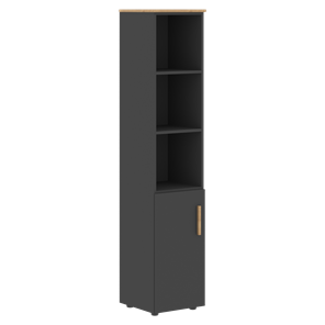 Высокий шкаф с глухой малой дверью  левой FORTA Графит-Дуб Гамильтон  FHC 40.5 (L) (399х404х1965) в Нальчике