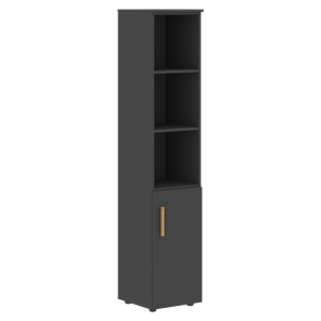 Высокий шкаф колонна с глухой малой дверью правой FORTA Черный Графит  FHC 40.5 (R) (399х404х1965) в Нальчике