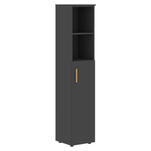 Высокий шкаф колонна с глухой средней дверью правой FORTA Черный Графит  FHC 40.6 (R) (399х404х1965) в Нальчике