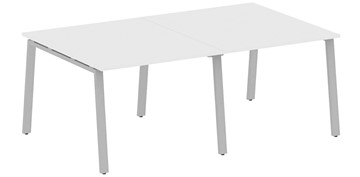 Офисный стол для переговоров БА.ПРГ-2.1, Белый/Серый в Нальчике