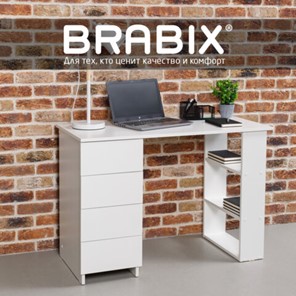 Письменный стол BRABIX "Scandi CD-016", 1100х500х750 мм, 4 ящика, белый, 641891, ЦБ013707-1 в Нальчике - предосмотр 9