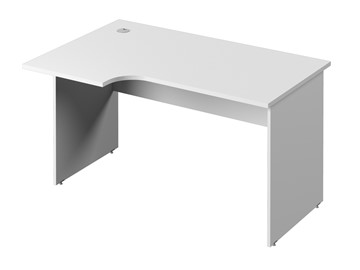 Эргономичный стол С-34 левый, цвет Белый в Нальчике