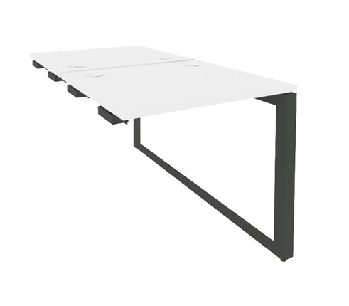 Приставной стол O.MO-D.SPR-0.8 Антрацит/Белый бриллиант в Нальчике - изображение