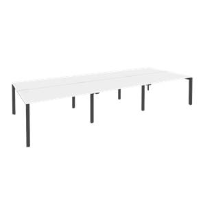 Стол на металлокаркасе O.MP-D.RS-6.3.8 (Антрацит/Белый бриллиант) в Нальчике