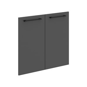 Дверь для шкафа низкая MORRIS TREND Антрацит/Кария Пальмира MLD 42-2 (844х765х18) в Нальчике