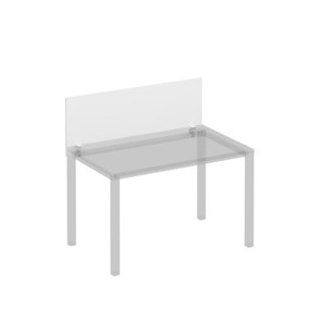 Экран для стола 120 на белом металлокаркасе фронтальный Комфорт КФ, белый премиум (120x45x1.8) К.Б 841 в Нальчике