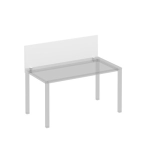 Экран для стола 140 на белом металлокаркасе Комфорт КФ, белый премиум (140x45x1.8) К.Б 842 в Нальчике