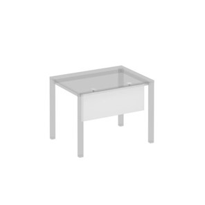 Экран стола защитный (ДСП) с кронштейнами для стола 100 на белом металлокаркасе Комфорт КФ, белый премиум (85x3.2x1.8) К.Б1 810 в Нальчике