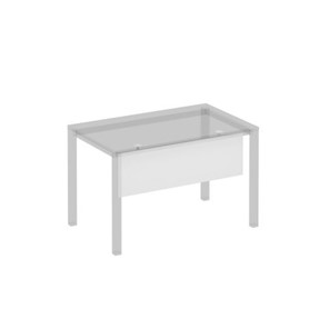 Экран стола защитный (ДСП) с кронштейнами для стола 120 на белом металлокаркасе Комфорт КФ, белый премиум (120x3.2x1.8) К.Б1 812 в Нальчике