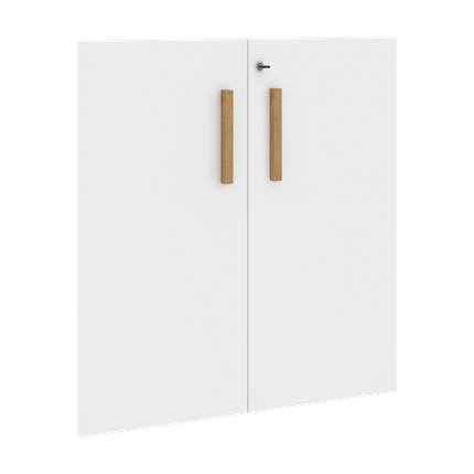 Двери для шкафов низкие с замком FORTA Белый FLD 40-2(Z) (794х18х766) в Нальчике - изображение