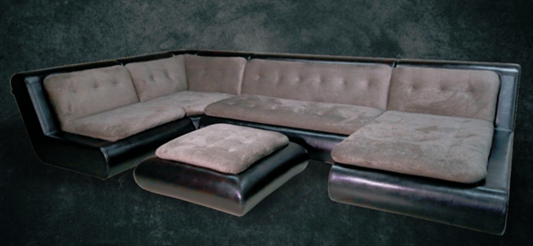 П-образный диван Эвелина со столом-пуфом в Нальчике - изображение