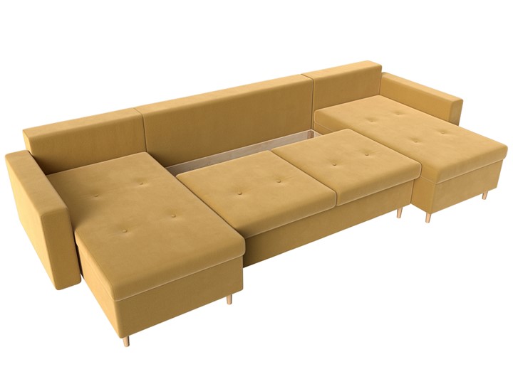 П-образный диван Белфаст, Желтый (Микровельвет) в Нальчике - изображение 1