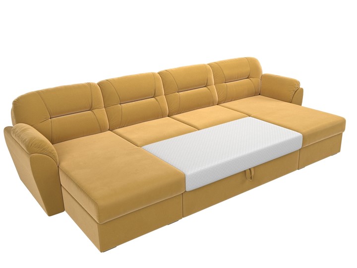 Большой П-образный диван Бостон, Желтый (микровельвет) в Нальчике - изображение 8