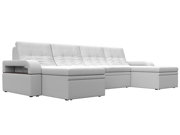 П-образный диван Лига-035 мини, Белый (экокожа) в Нальчике - изображение