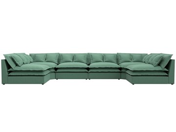 П-образный диван Лига-040, Амур зеленый (рогожка) в Нальчике - предосмотр 1