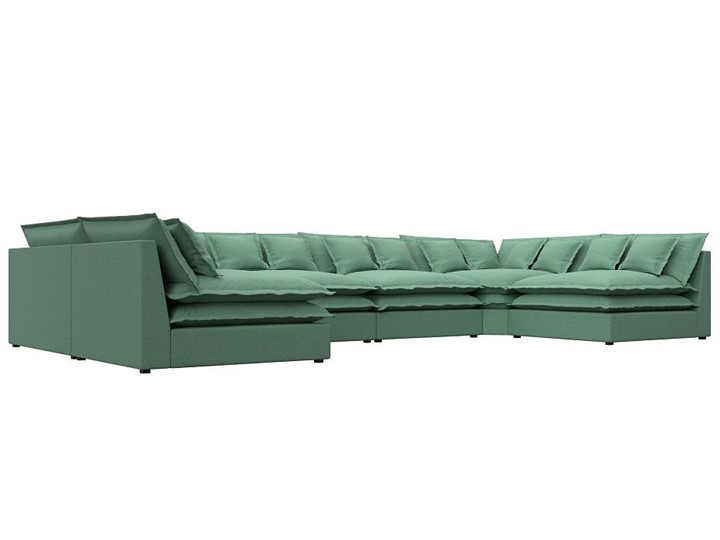 П-образный диван Лига-040, Амур зеленый (рогожка) в Нальчике - изображение 2