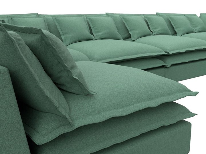 П-образный диван Лига-040, Амур зеленый (рогожка) в Нальчике - изображение 3