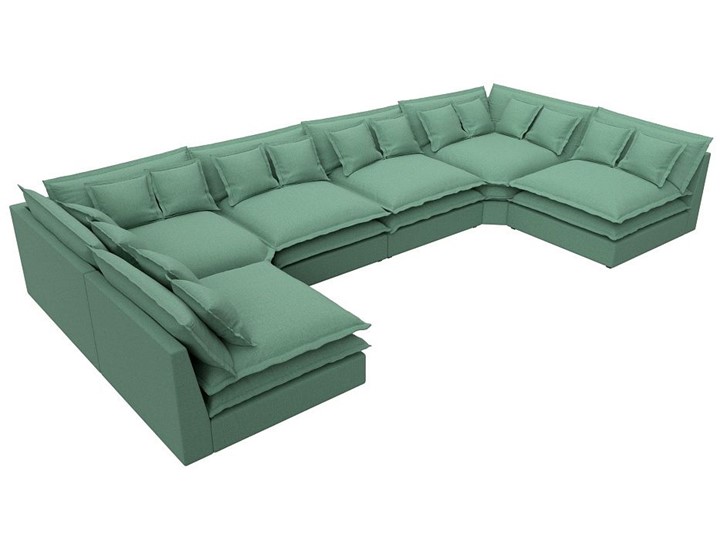 П-образный диван Лига-040, Амур зеленый (рогожка) в Нальчике - изображение 4