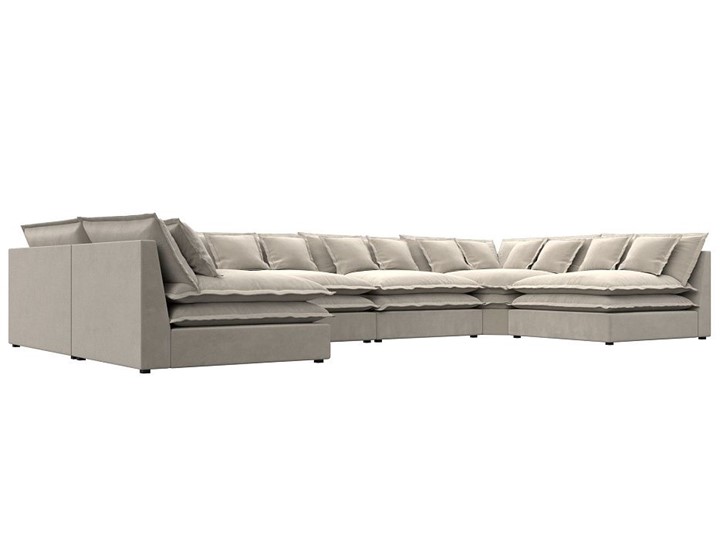 П-образный диван Лига-040, Бежевый (микровельвет) в Нальчике - изображение 2