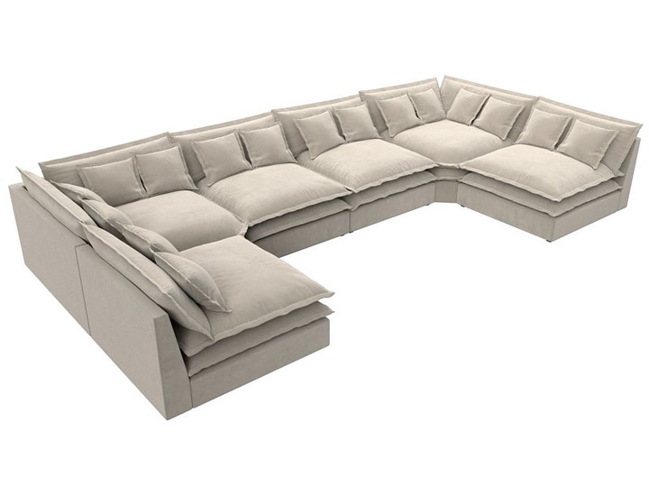 П-образный диван Лига-040, Бежевый (микровельвет) в Нальчике - изображение 4