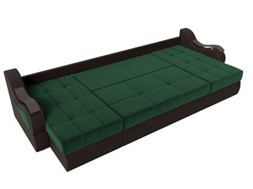П-образный диван Меркурий П, Зеленый\Коричневый (Велюр\Экокожа) в Нальчике - предосмотр 1