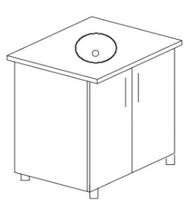 Напольный шкаф двухдверный под врезную мойку Некст МДФ  Б25 МДФ  премиум, глянец, металик без столешницы в Нальчике