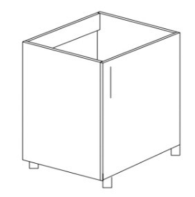 Напольный шкаф однодверный под накладную мойку Некст МДФ  Б22 МДФ  премиум, глянец, металик в Нальчике