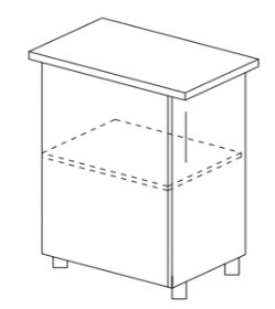 Кухонный шкаф однодверный с полкой Некст МДФ Б3 МДФ премиум, глянец, металик в Нальчике