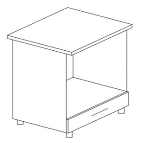 Кухонный шкаф под технику с ящиком Некст МДФ Б29 МДФ премиум, глянец, металик без столешницы в Нальчике
