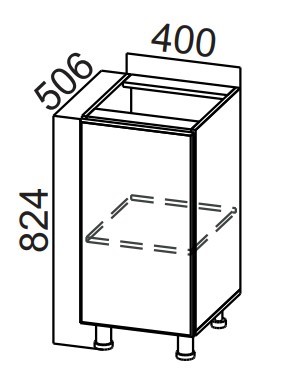 Кухонная тумба Стайл, С400, МДФ в Нальчике - изображение