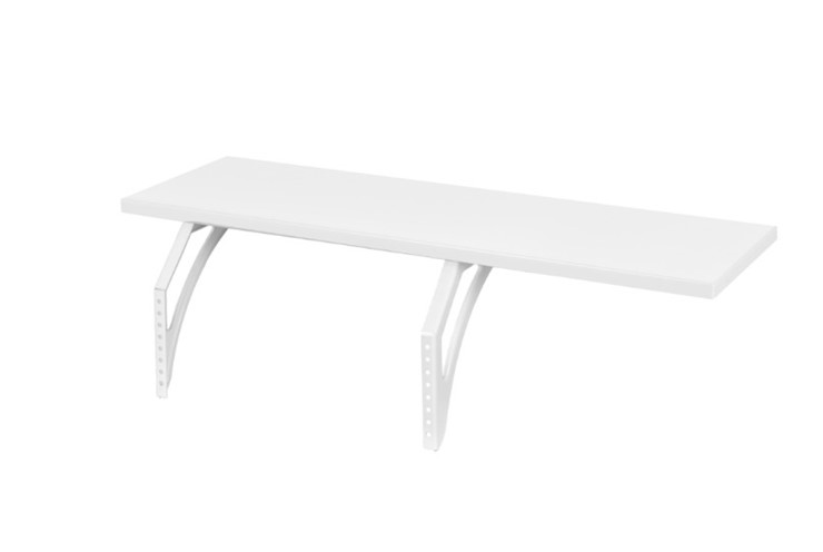 Растущий стол 1/75-40 (СУТ.25) + Polka_z 1/600 (2 шт.) + Polka_b 1/550 белый/белый/Серый в Нальчике - изображение 1