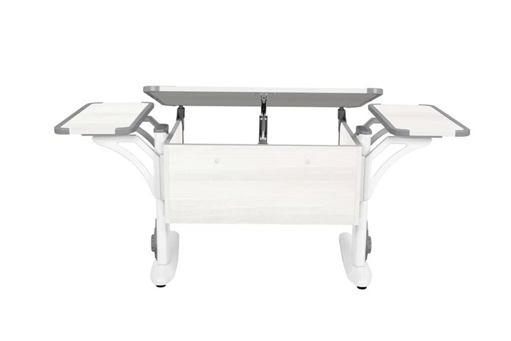 Детский стол-трансформер 4/75 (СУТ.41) + Polka_b 4/550 (2 шт) Рамух белый/белый/серый в Нальчике - изображение 2