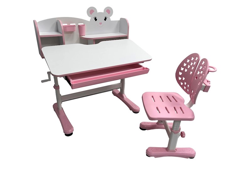 Парта растущая и стул Carezza Pink FUNDESK в Нальчике - изображение 4